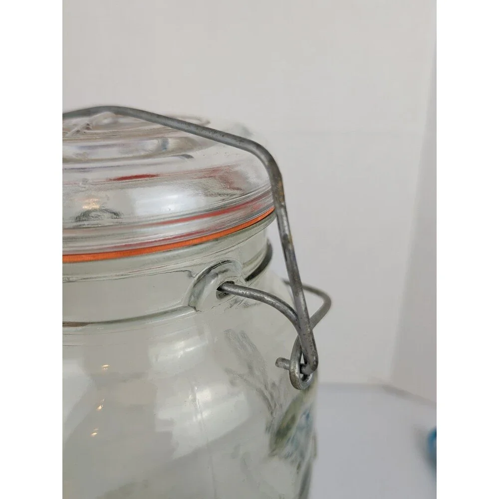 Vtg 1 Gallon BALL Ideal Canning Jar w/Eagle Emblem Lid - Wire Bail - 12”